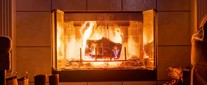 Mendota Hearth Landscape Fireplace Installation in North Salt Lake, Utah